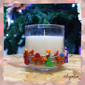 Vela navideña Reyes magos