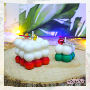 Vela navideña rubik