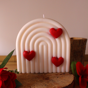 Kit de velas arcoíris y corazones