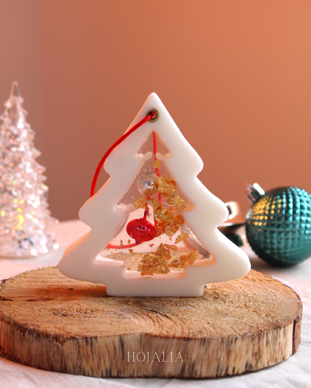 ✨ Adorno en vela para árbol en forma de pino✨